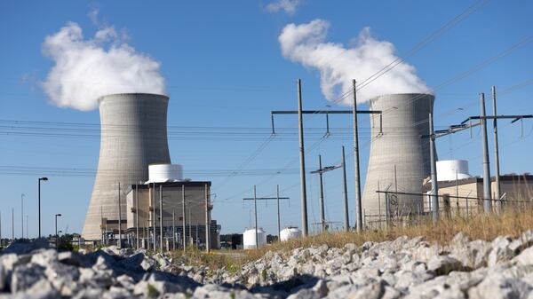 Units 3 (left) and 4 (right)  at Plant Vogtle, operated by Georgia Power Co., in east Georgia's Burke County. (Arvin Temkar/AJC)