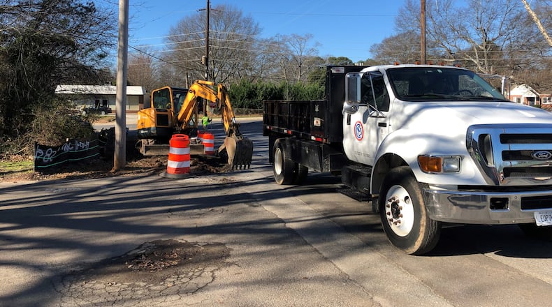 Work begins at First Street and Fellowship Road.