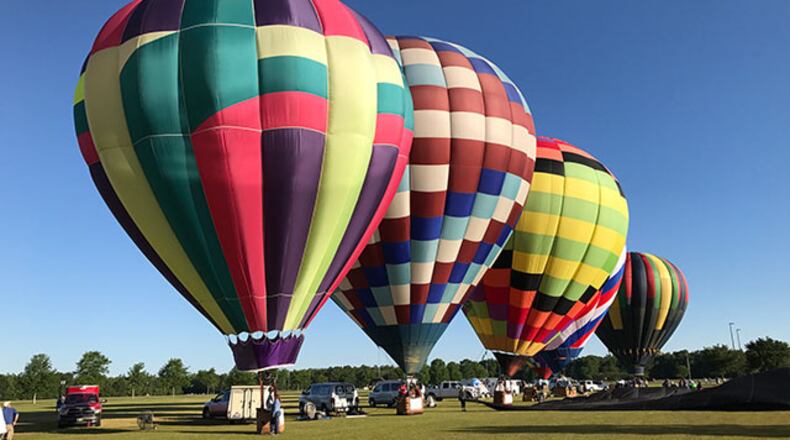 In Foley, Alabama, hot air balloons will take flights during the Gulf Coast Hot Air Balloon Festival May 4-5. gulfcoastballoonfestival.com.