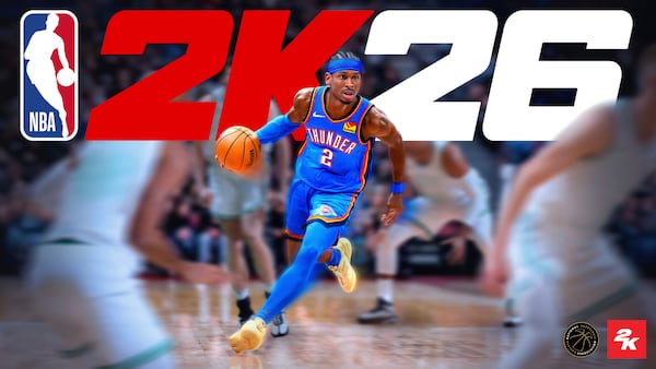 This image provided by 2K Games in July 2025 shows Shai Gilgeous-Alexander as the cover athlete for the video game NBA 2K26. (2K Games via AP)