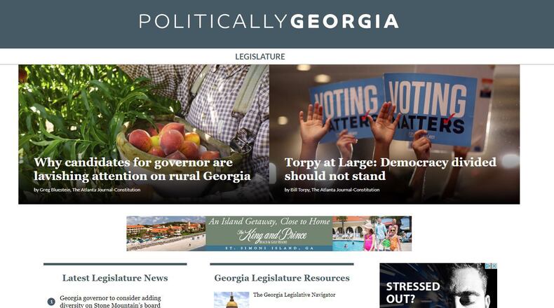 The Atlanta Journal-Constitution launches Politically Georgia, a new subscriber digital product and premium newsletter with Georgia political news.