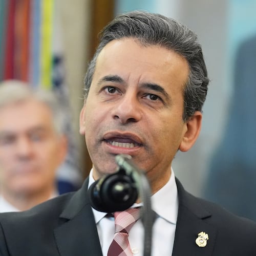 FDA Commissioner Martin Makary speaks during an event about drug prices with President Donald Trump, Thursday, Nov. 6, 2025, in the Oval Office of the White House in Washington. (AP Photo/Evan Vucci)