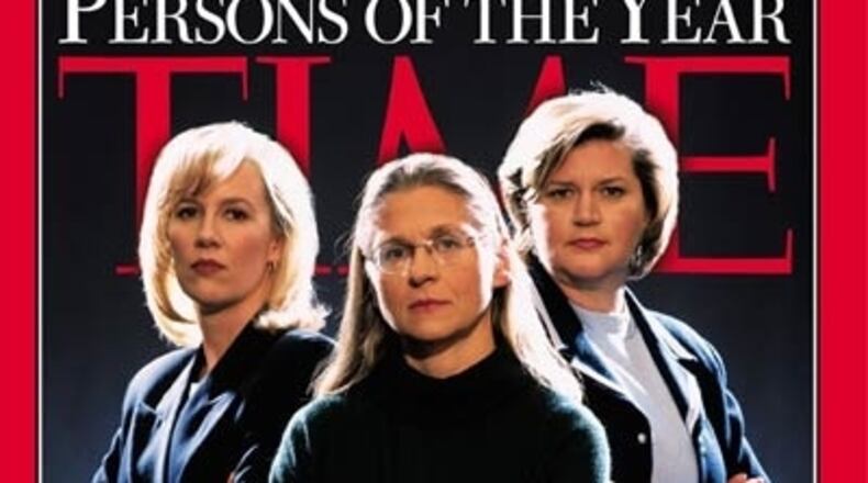 In 2002, three women won Time's "Person of the Year"as "The Whistleblowers."
