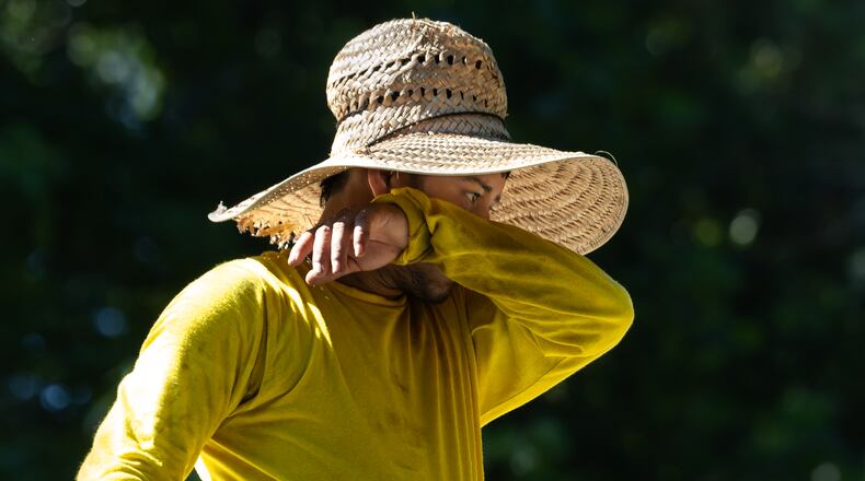 Scattered thunderstorms will come in the afternoon ahead of a weak cold front.