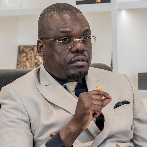 Africa Centres for Disease Control and Prevention Director-General Jean Kaseya speaks during an interview with The Associated Press in Addis Ababa, Ethiopia, Friday, June 19, 2026. (AP Photo/Amanuel Sileshi)