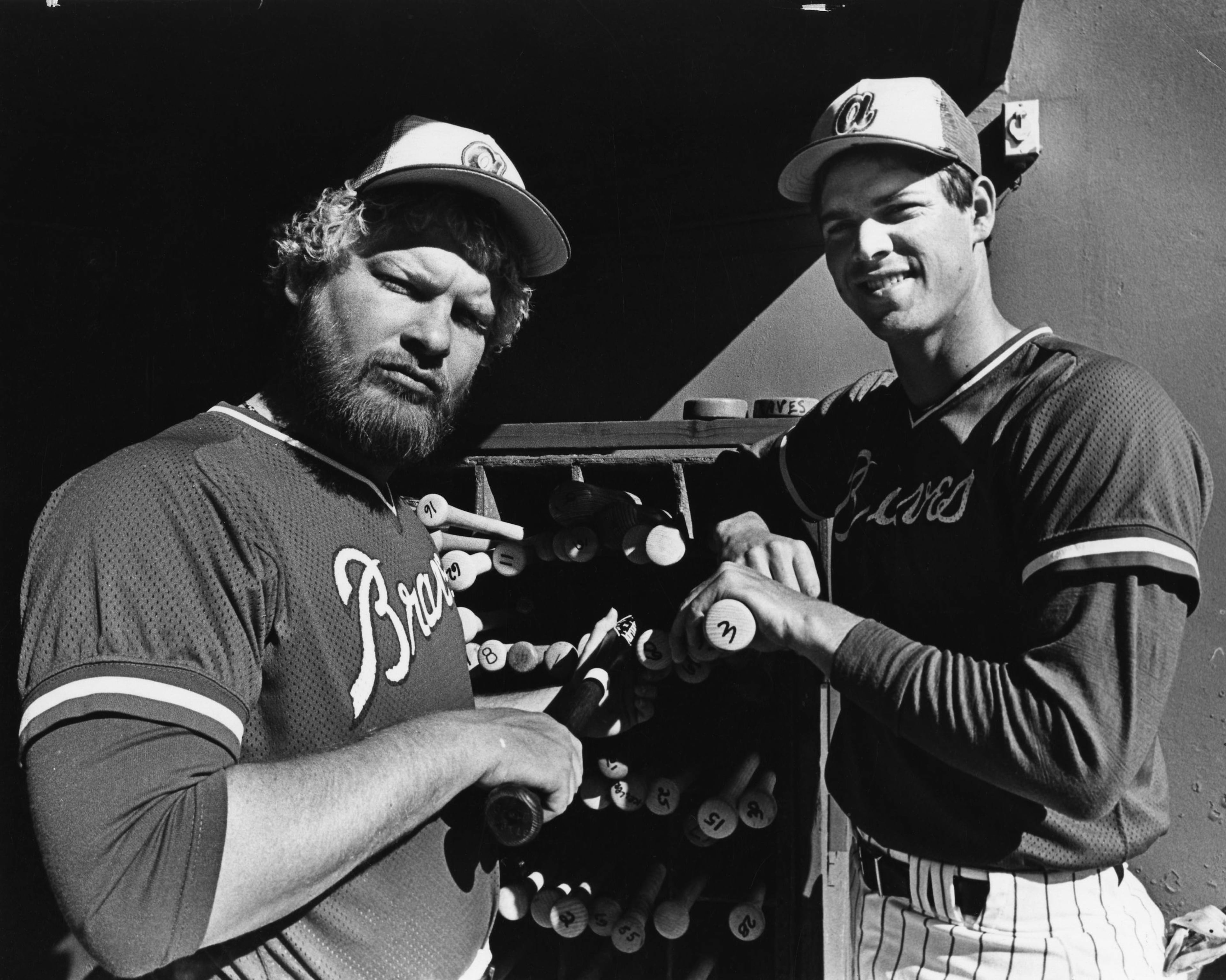 Braves stars Bob Horner (left) and Dale Murphy exuding unparalleled aura in 1978.