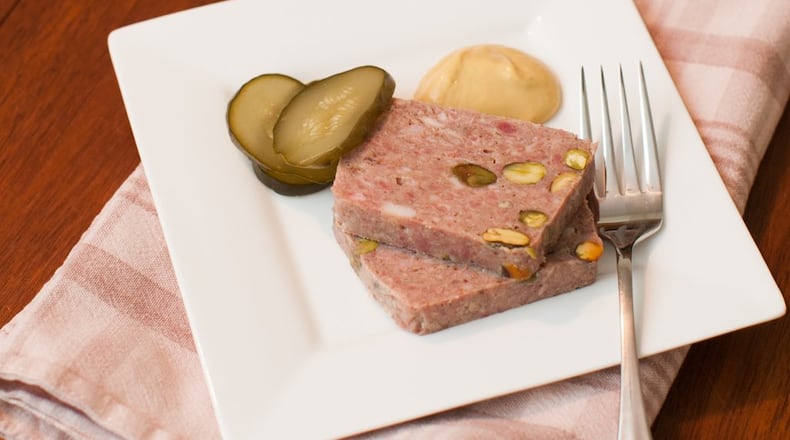 Country Pork Terrine can be served with mustard and pickles and crusty bread. STYLING BY RYAN SMITH; PHOTO BY RENEE BROCK / SPECIAL