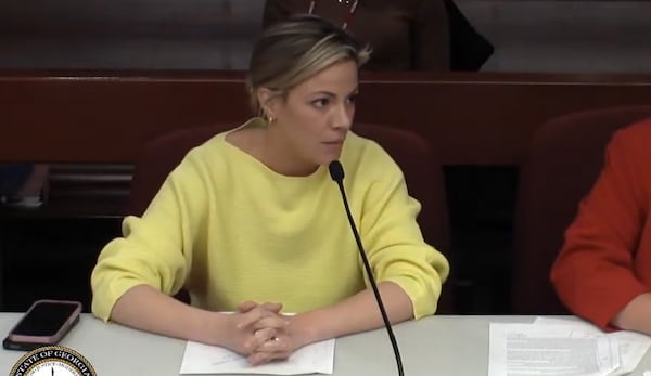 Department of Human Services Commissioner Candice Broce speaks to a Georgia House committee on juvenile justice on March 20, 2023. (Georgia House of Representatives)
