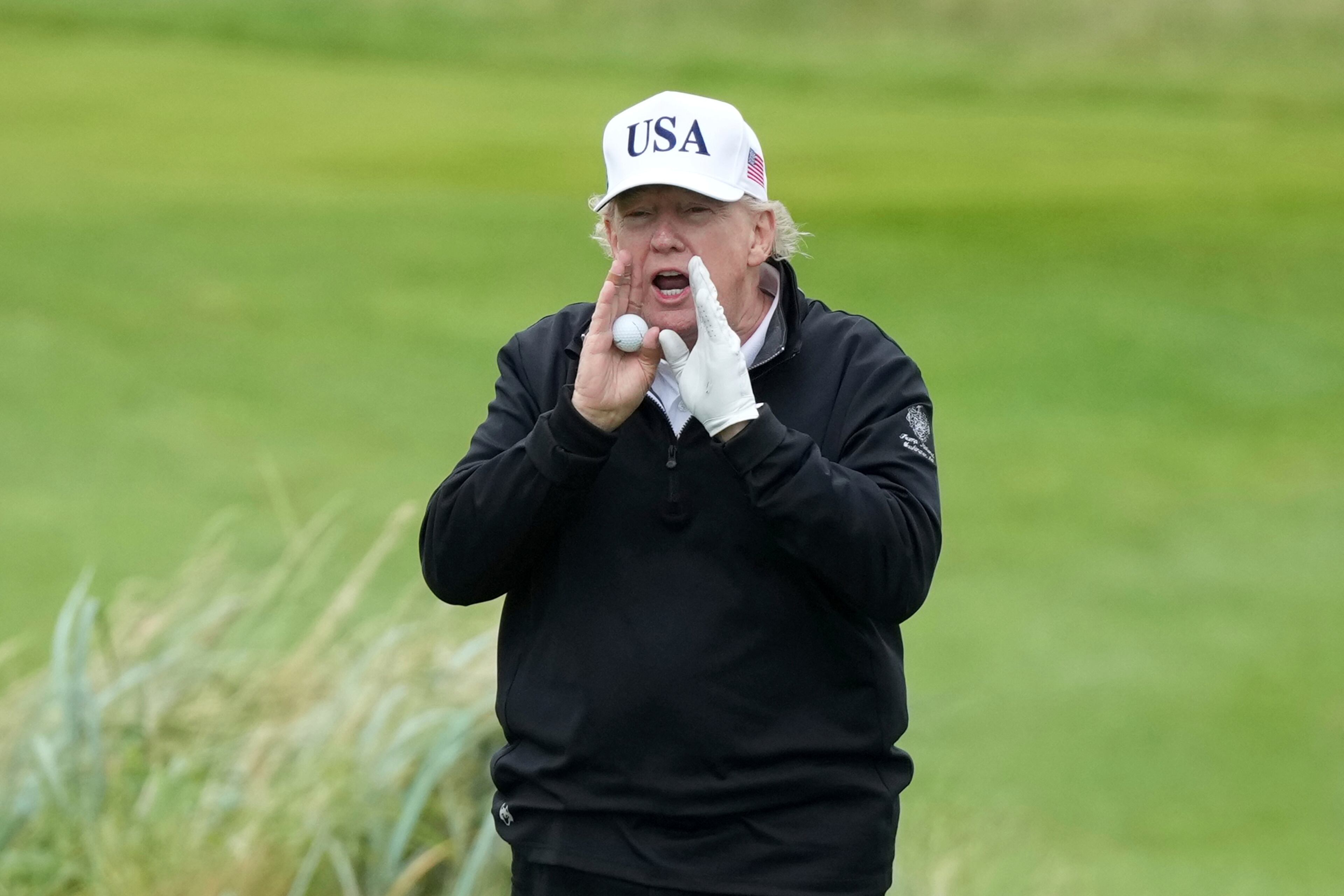 President Donald Trump played at the Trump Turnberry golf course in Scotland on Sunday.