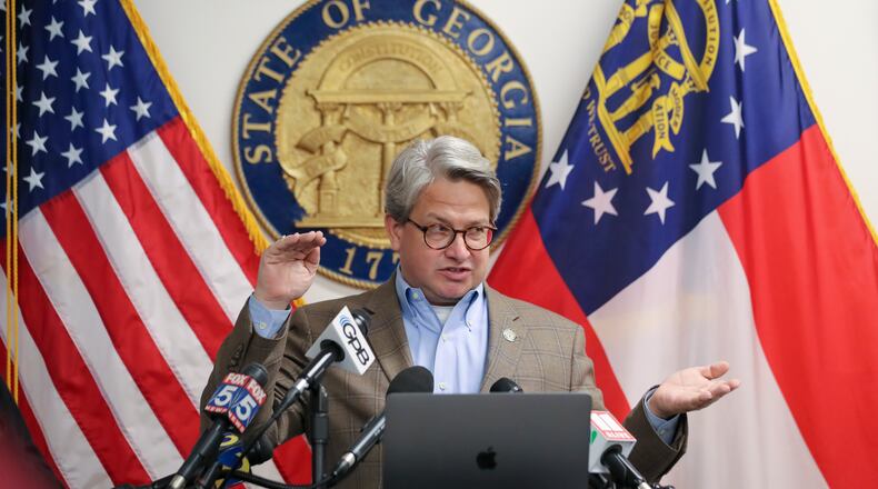 Turnout on Tuesday for Georgia's U.S. Senate runoffs exceeded Nov. 3 totals in most counties, both urban and rural. “This blows every turnout model away,” said Gabriel Sterling, voting system manager in the secretary of state’s office. (John Spink / John.Spink@ajc.com)
