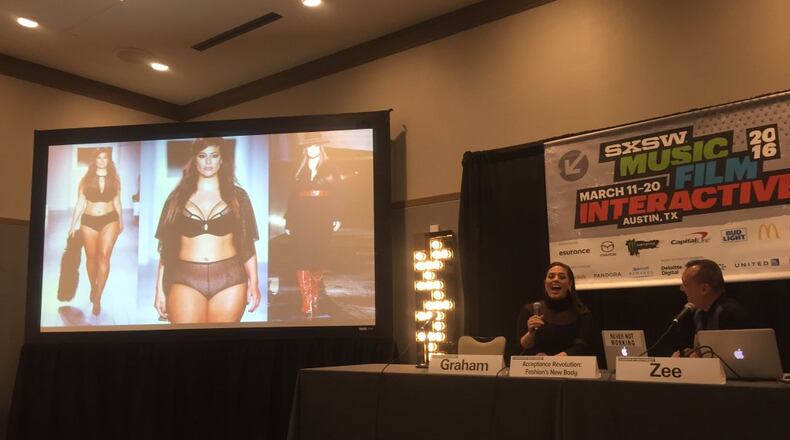 Model Ashley Graham speaks at the South by Southwest Interactive panel “Acceptance Revolution: Fashion’s New Body.” Photo by Carlie Porterfield