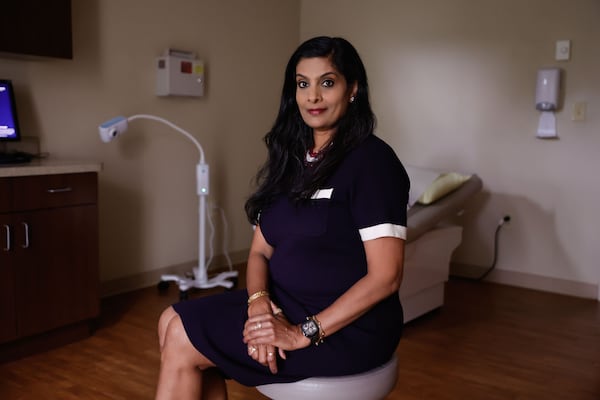 Dr. Sujatha Reddy, an OB-GYN at Northside Hospital’s Premier Care for Women, says she is not quick to recommend hysterectomies. When she does operate, she wants to know that, “I’ve tried everything to avoid being there because surgeries have risks.” (Natrice Miller/AJC)