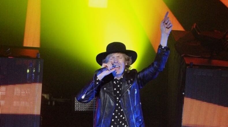 Beck brought his history of quirky rock-folk-pop to a sold-out Tabernacle on April 30, 2018. He'll play a second show on May 1. Photo: Melissa Ruggieri/AJC