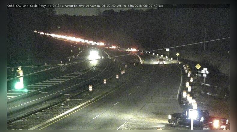 Authorities are investigating after one person died when an SUV went down an embankment in Cobb County.