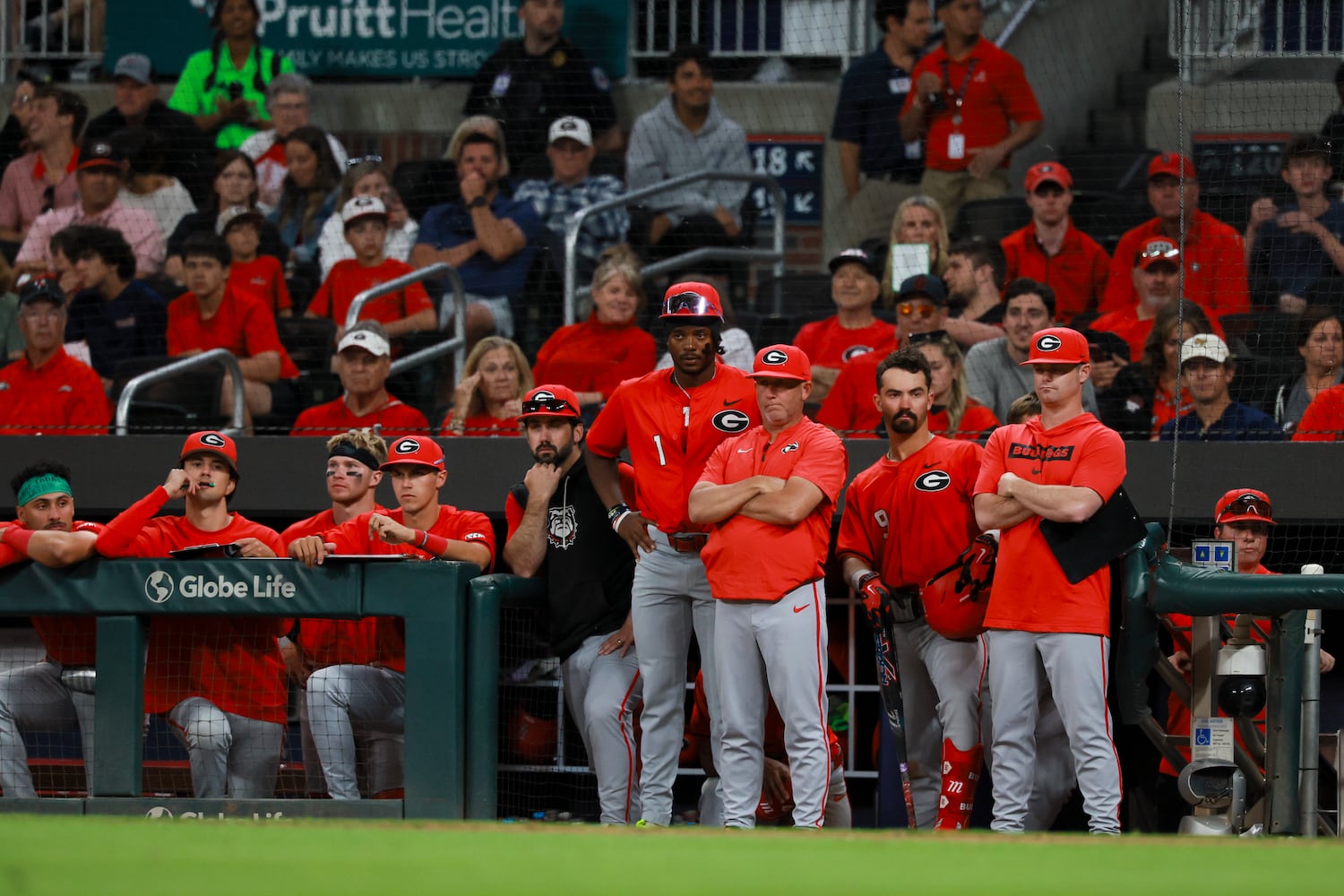 University of Georgia vs Georgia Tech in an NCAA baseball game at Truist Park