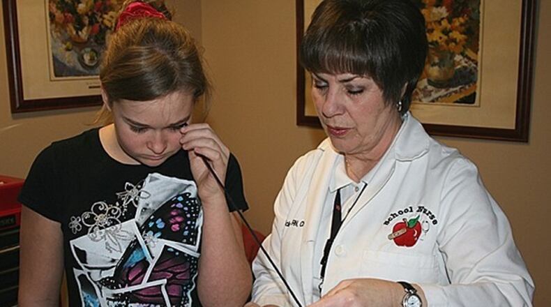 School nurses help with screenings such as eye exams, as well as taking care of bumps, bruises and more serious medical situations.