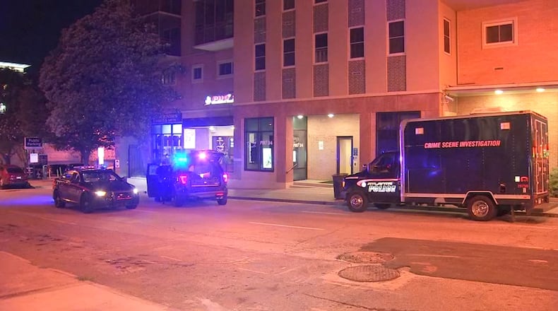 A man retrieved his weapon to defend himself during an early morning attack, but dropped it, Atlanta police said. He told authorities one of the attackers picked it up and shot him in the hand.