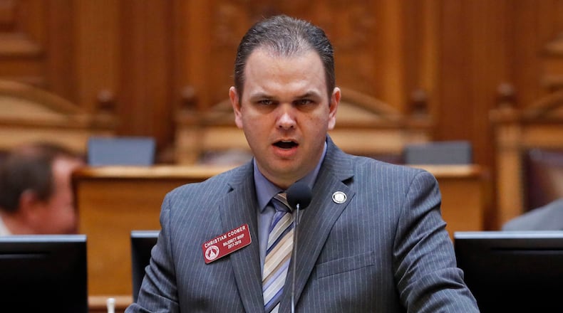 Christian Coomer in February 2018, when he was Majority Whip in the state House of Representatives. Later that year he was appointed as a judge on the Georgia Court of Appeals. (BOB ANDRES  / AJC 2018 file)