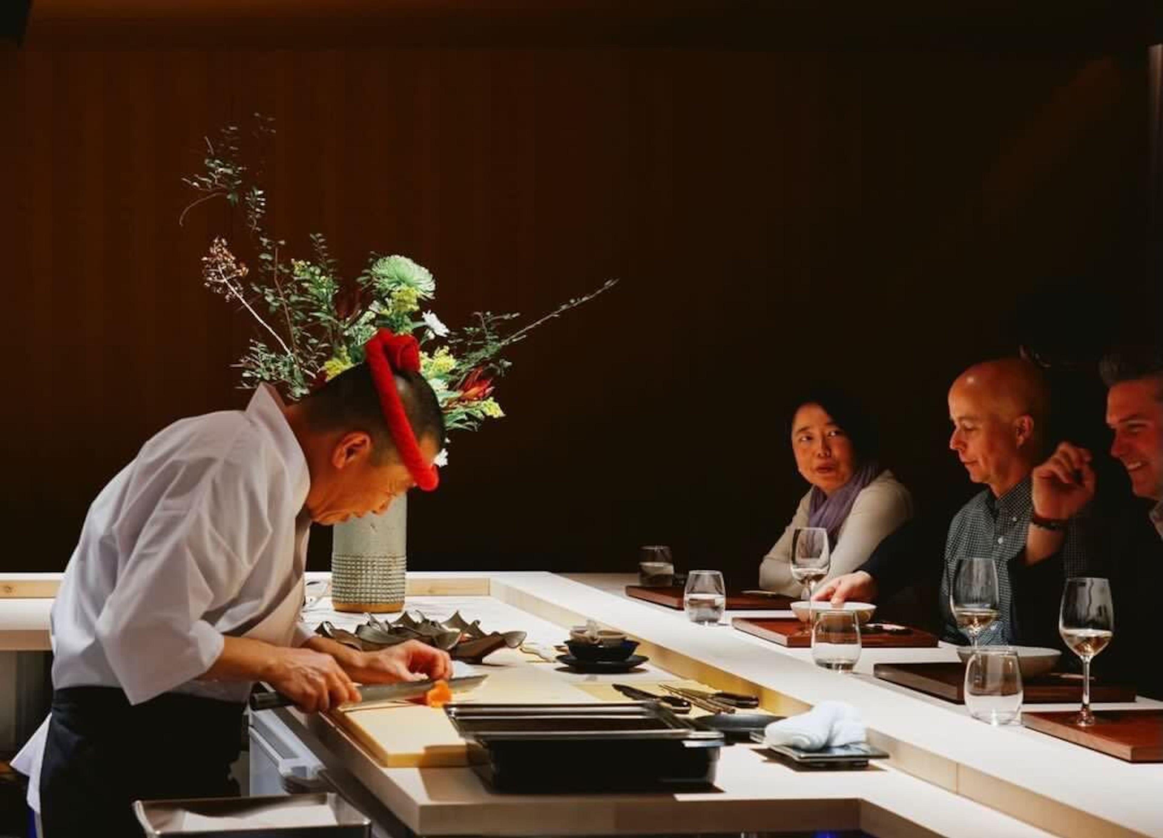 Chef-owner Atsushi Hayakawa takes the stage a few nights a week to regale diners with tales of his training in Japan and stuff them with some of the best seafood in the metro area. (Courtesy of Hayakawa)