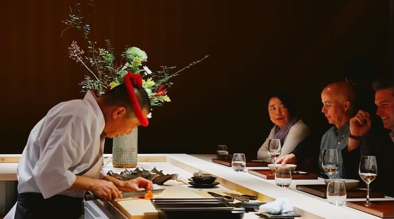 Sushi chef and restaurateur Atsushi Hayakawa at his new restaurant, Hayakawa, in the Star Metals development on the Westside. / Photo courtesy of Hayakawa