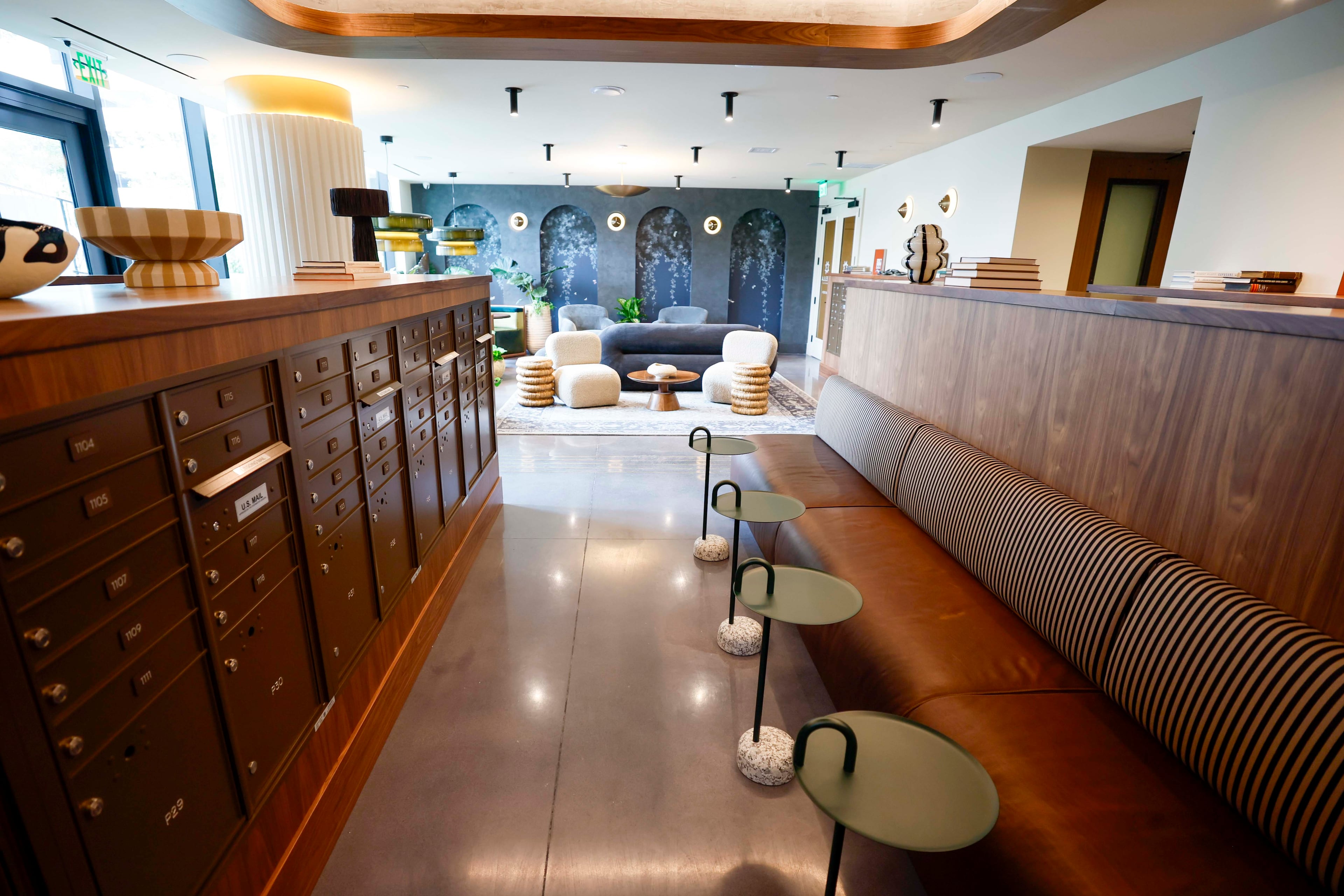 The mailroom is located on the ground floor of Stella at Star Metals in West Midtown. It was observed on Thursday, June 12, 2025.
(Miguel Martinez/ AJC)