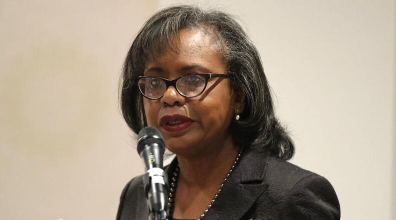 Anita Hill, now a law professor, gave a speech Friday night in Houston.
