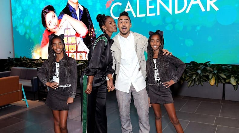 Kim Porter (second from left), Quincy Brown (second from right), D'Lila Star Combs, and Jessie James Combs attend "The Holiday Calendar" Special Screening Los Angeles at NETFLIX Icon Building on October 30, 2018 in Los Angeles, California.