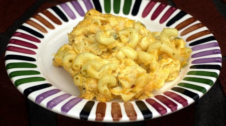 Macaroni and cheese from the OK Cafe has special seasonings and three cheeses. (WILLIAM BERRY/staff)