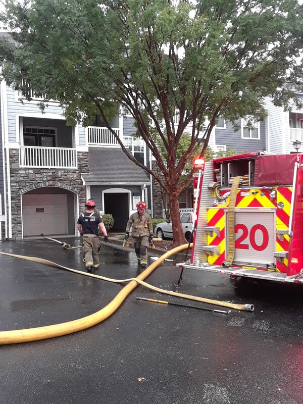 The fire displaced 23 people, including children. (Credit: Gwinnett County Fire Department)