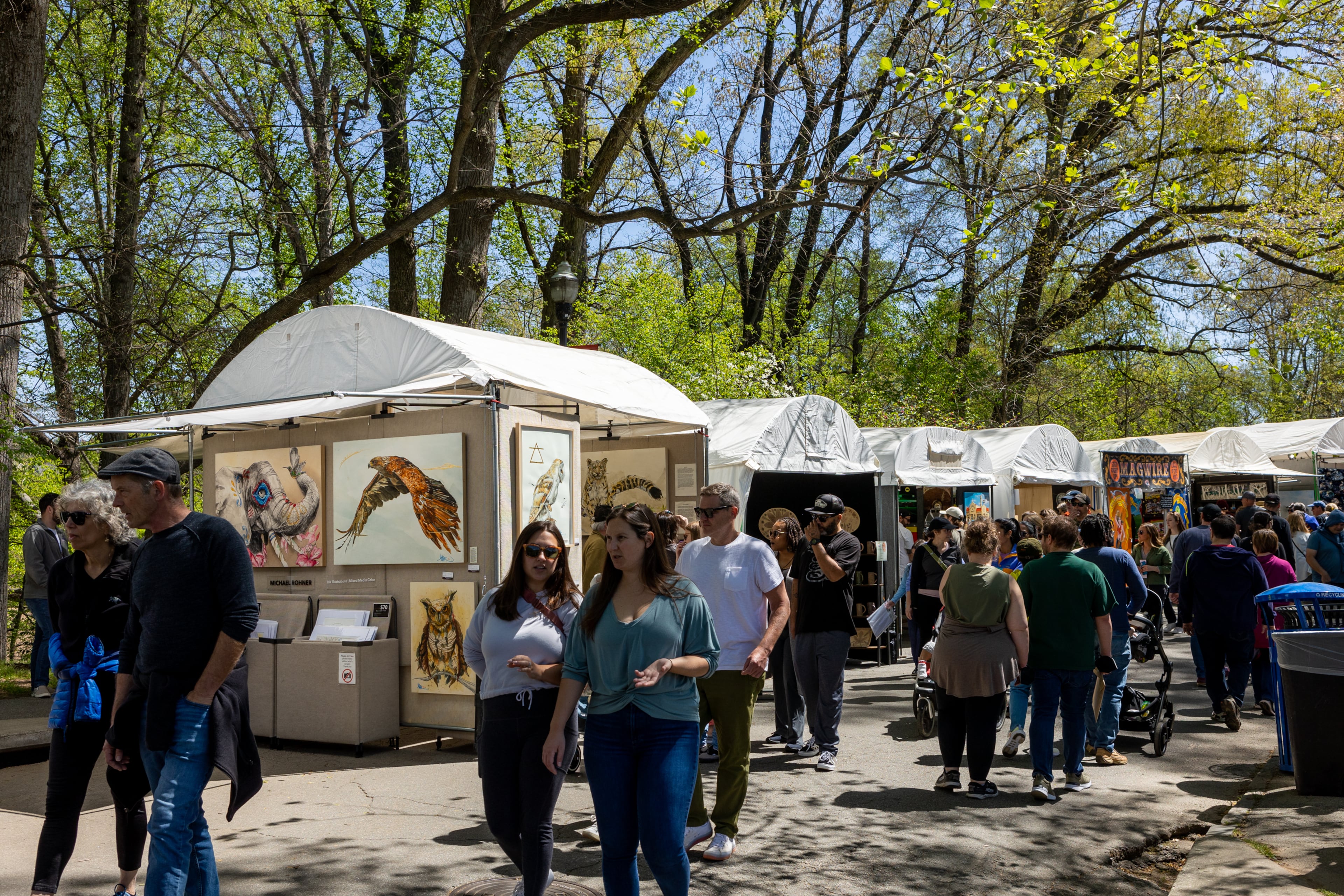 The 86th annual Atlanta Dogwood Festival in Piedmont Park in 2022 was a three-day festival with art of all shapes and sizes, jewelry, fare food and a kids village with arts and crafts, games and rides. Vendors from all over the country gather for the show. (Jenni Girtman for the AJC)