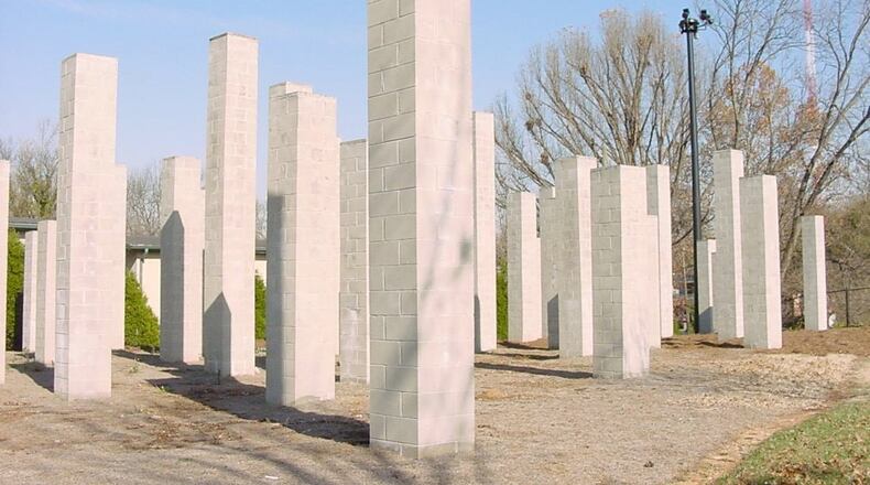 Sol LeWitt’s public art installation “54 Columns” is located in the Old Fourth Ward. Contributed by Fulton County Public Art Program