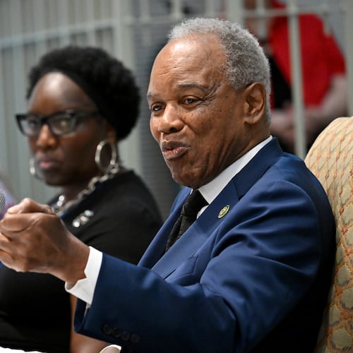 U.S. Rep. David Scott, shown here at a 2023 event in Union City, died in April. (Hyosub Shin/AJC 2023)