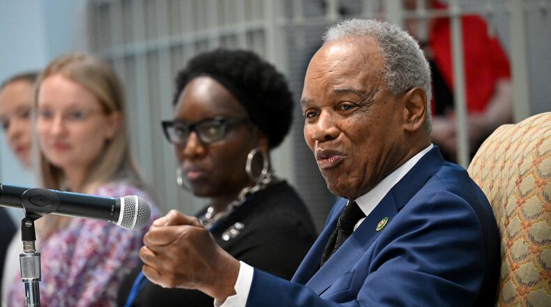 U.S. Rep. David Scott, shown here at a 2023 event in Union City, died in April. (Hyosub Shin/AJC 2023)
