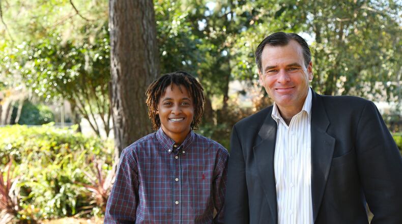Jameka Evans with Lambda Legal attorney Greg Nevins. (Photo courtesy of Lambda Legal)