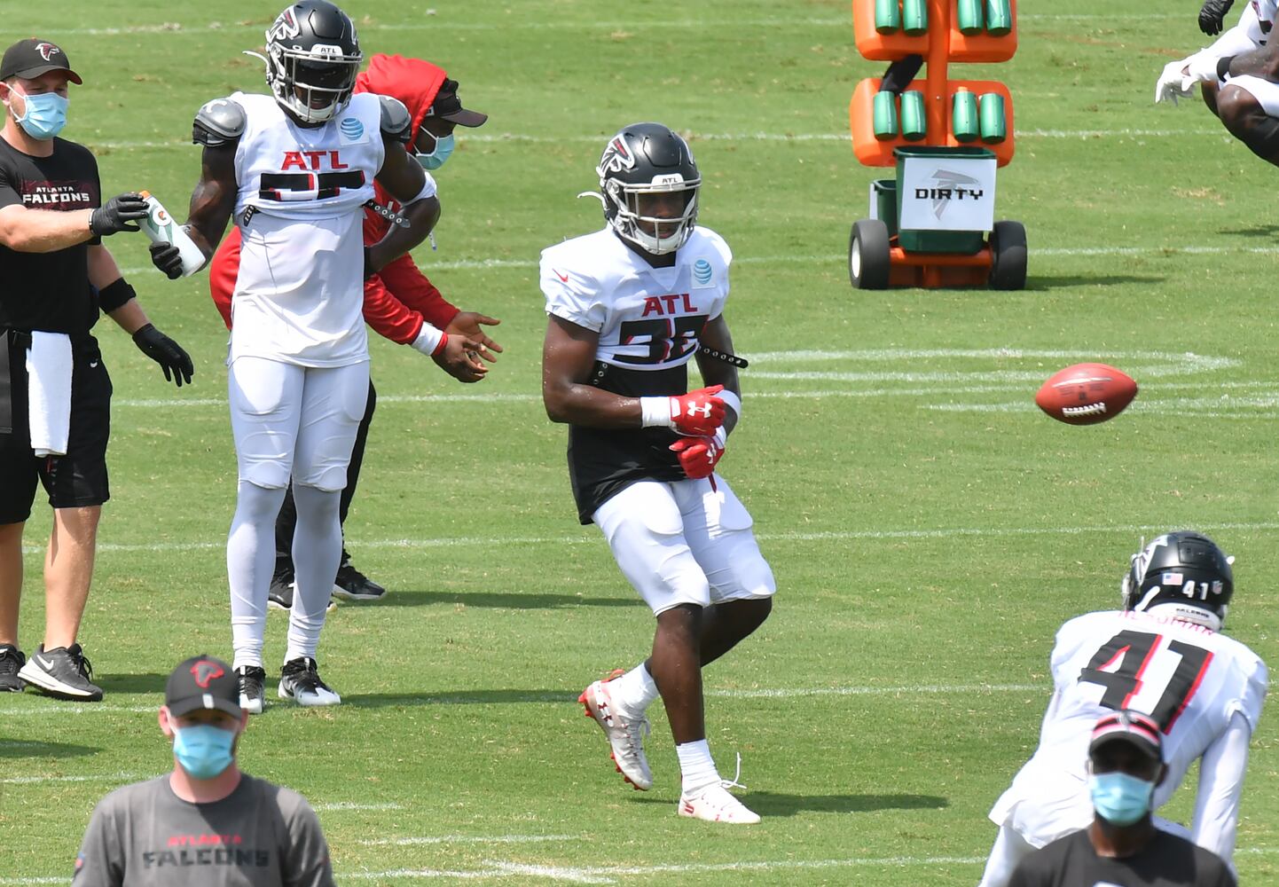 Falcons football training camp practice