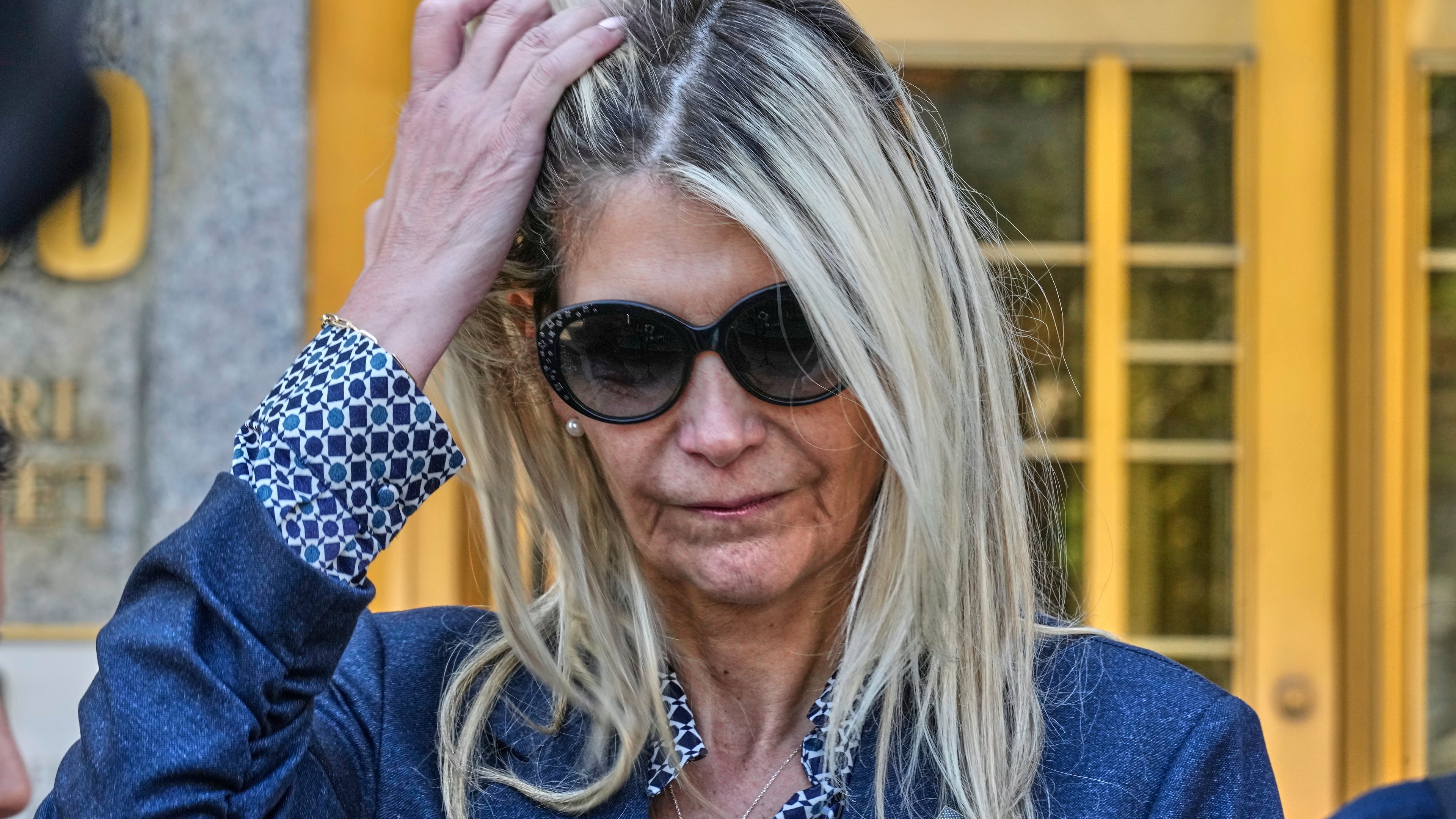 Nadine Menendez, wife of former U.S. Sen. Bob Menendez, leaves Manhattan federal court in New York, Thursday, Sept. 11, 2025. (AP Photo/Richard Drew)