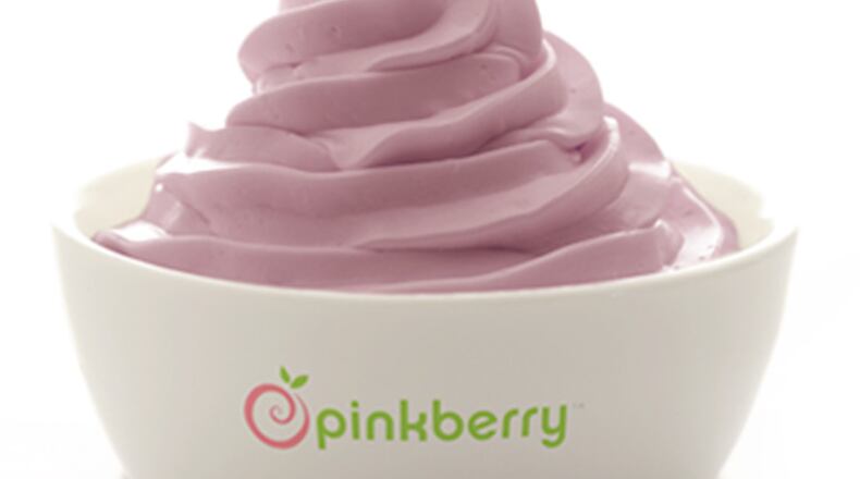 Pomegranate frozen yogurt from Pinkberry.