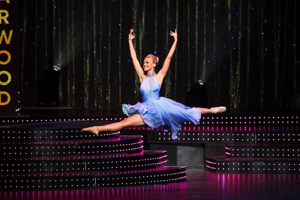 Arwood dances during the talent preliminary competition of the Miss Georgia Scholarship Competition. Choreographer Shea Sullivan says this lyrical piece fit Arwood’s great turns and arabesque lines, but it was the meaning of the song that made the piece come together.  (Courtesy of Sheldon Smith Photography)