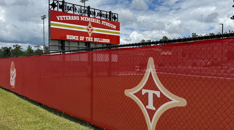 Thomasville High School's football stadium in Thomasville, Ga. (Caitlyn Stroh-Page/AJC)