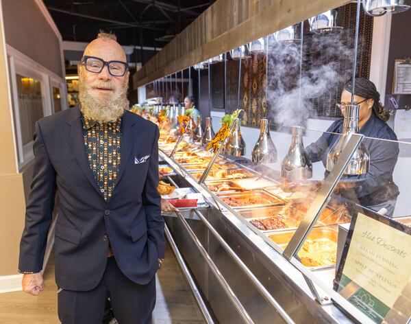 The 50-foot stainless-steel serving line was moved from the old S&S Cafeteria on Chamblee Tucker Road to its new home at the Magnolia Room. (Phil Skinner for the AJC)