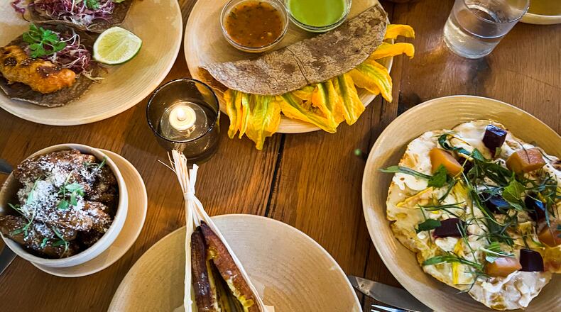 The food at Oaxaca in Chamblee often is surprising, as well as visually beautiful. Henri Hollis/henri.hollis@ajc.com