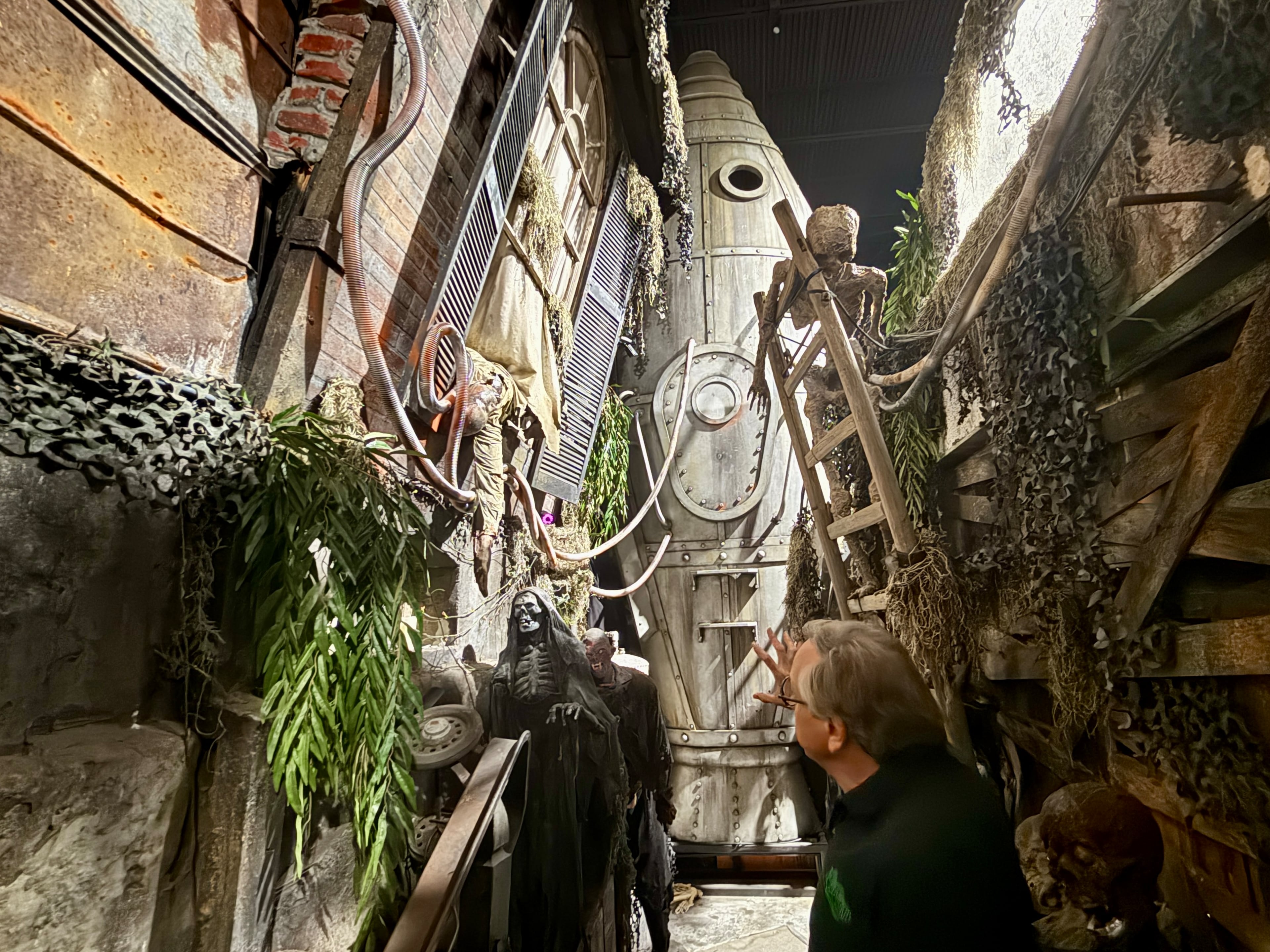 When Netherworld co-creator Ben Armstrong was cooking up the narrative for one of this year's two haunted mazes, a rocket ship sparked his imagination. He went to great lengths to get the ship, which had previously been used in the locally shot movie "Jackpot." (Danielle Charbonneau/AJC)