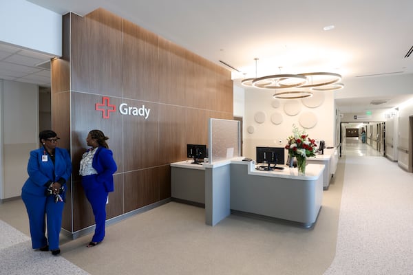 Grady Health System held a ribbon-cutting celebration to mark the opening of its new freestanding emergency department in south Fulton County. The new facility is 20,000 square feet and provides emergency care to adults and children. (Jason Getz/AJC)