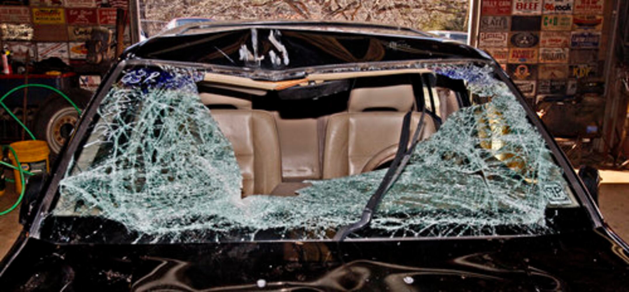 Auto auction site of car crash