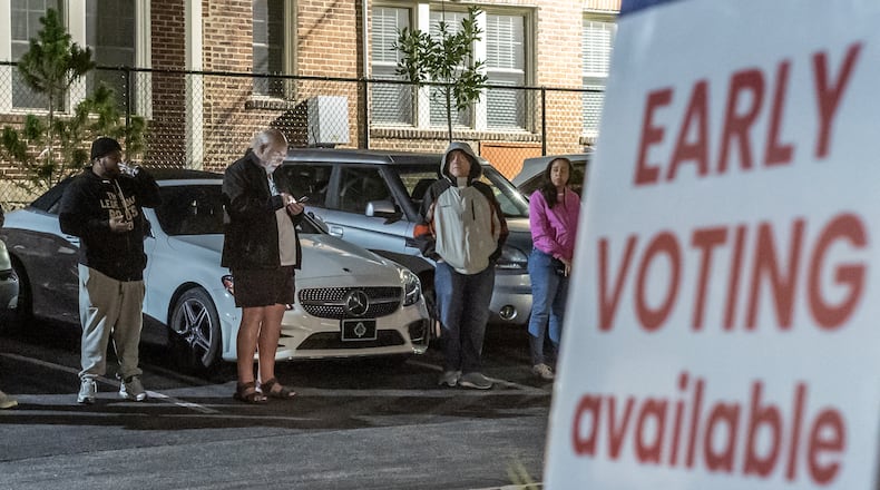 Early voting is underway in Georgia. This week, a judge threw out a lawsuit filed by an Oconee County activist and ordered that voters whose registration had been canceled during the 45-day "quiet period" leading up to the election be restored. The lawsuit had sought to force the county election board to act on voter eligibility challenges. (John Spink/AJC)