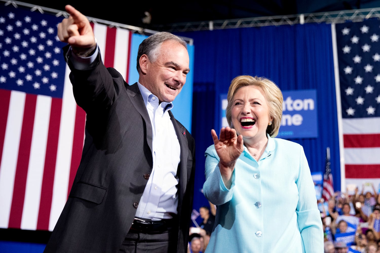 Clinton-Kaine ticket makes debut