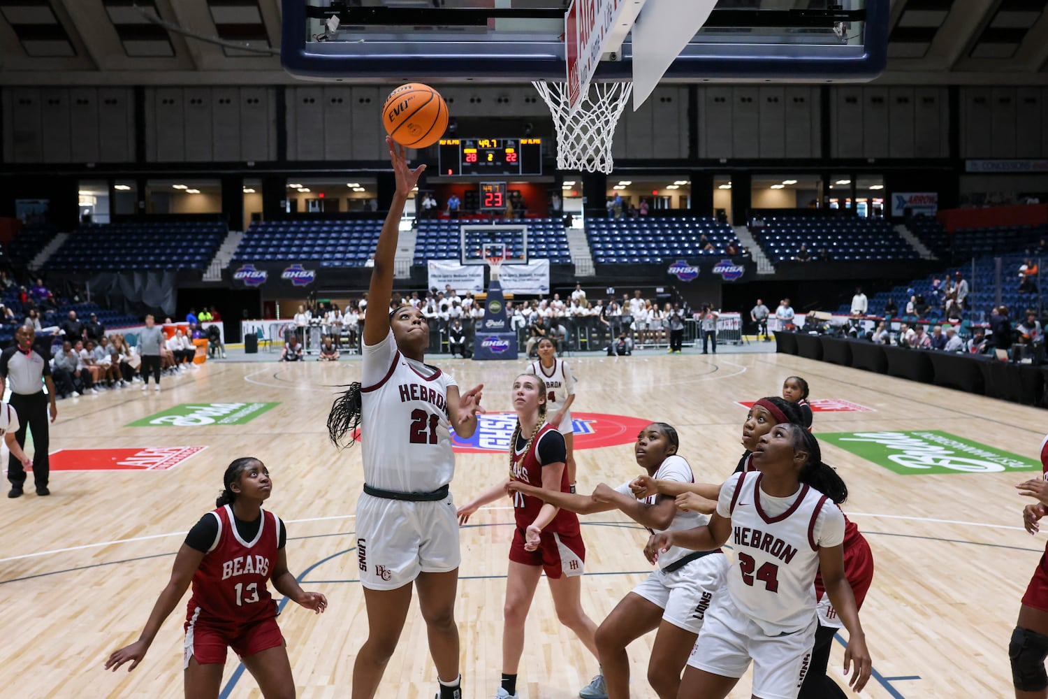 private girls basketball championship, Hebron Christian vs Holy Innocents’
