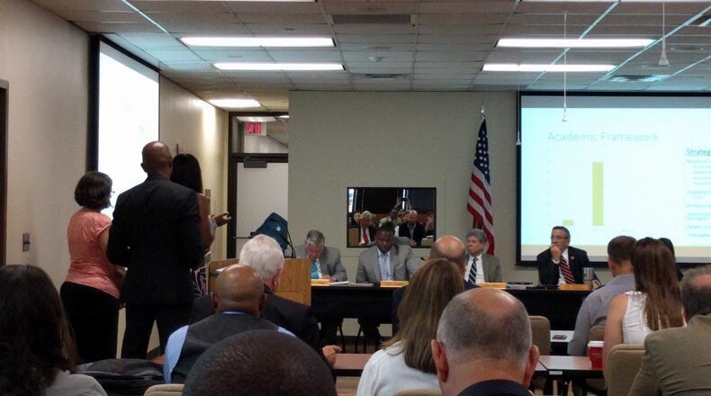 May 31, Atlanta: The State Charter Schools Commission hears from Georgia Connections Academy, an online charter school, during annual performance reviews.