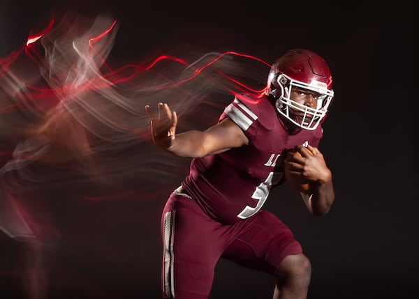 Jonaz Walton, a running back from Carrollton's Central High, is committed to Notre Dame. (Ghost and light beams not included.)