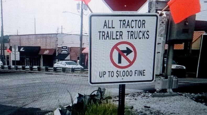 No more tractor-trailer trucks are allowed in downtown Austell, or they could face a fine of up to $1,000. (Courtesy of city of Austell)